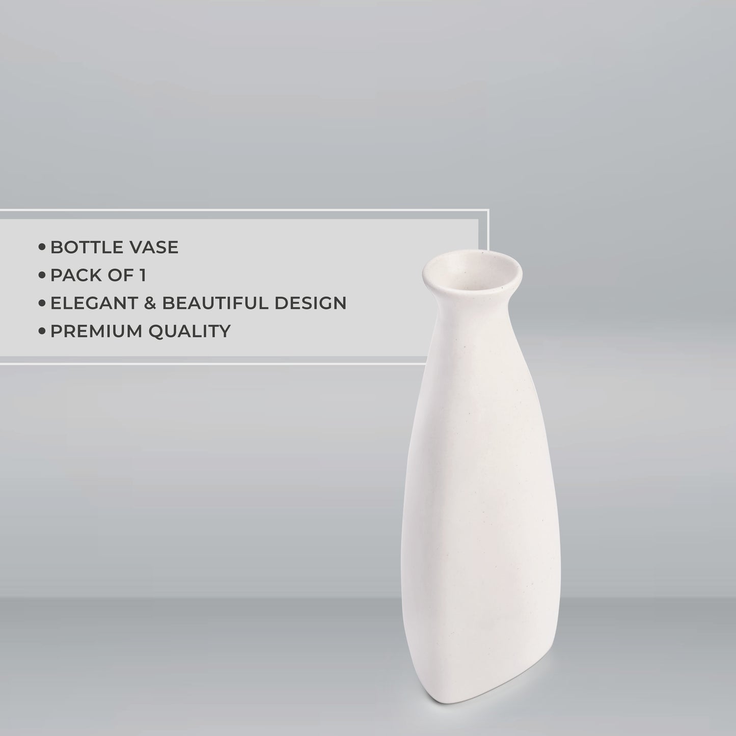 Ceramic Bottle Flower Vase (9 Inch)