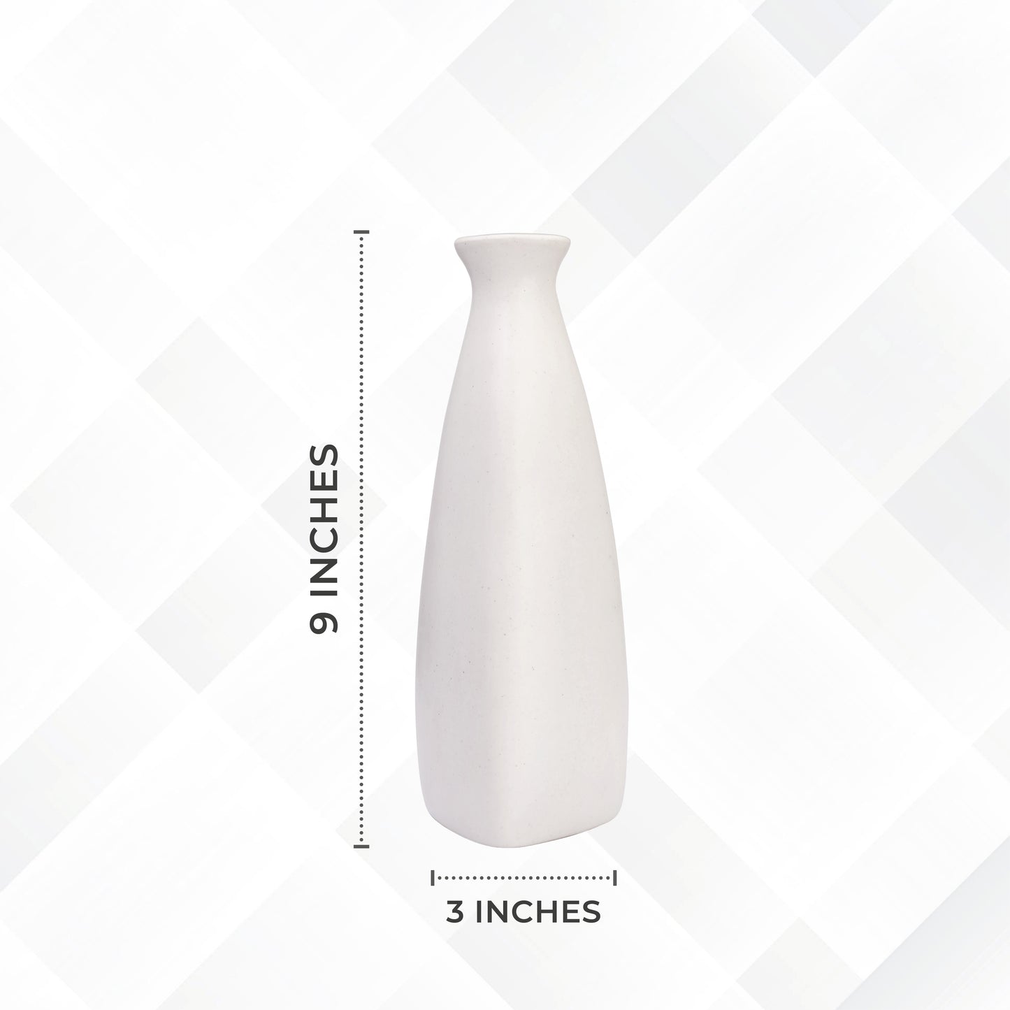 Ceramic Bottle Flower Vase (9 Inch)
