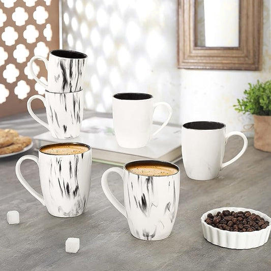 Italian Mug Ceramic Serving Coffee Mug/ Tea Cup - 300 ML, Pack of 6